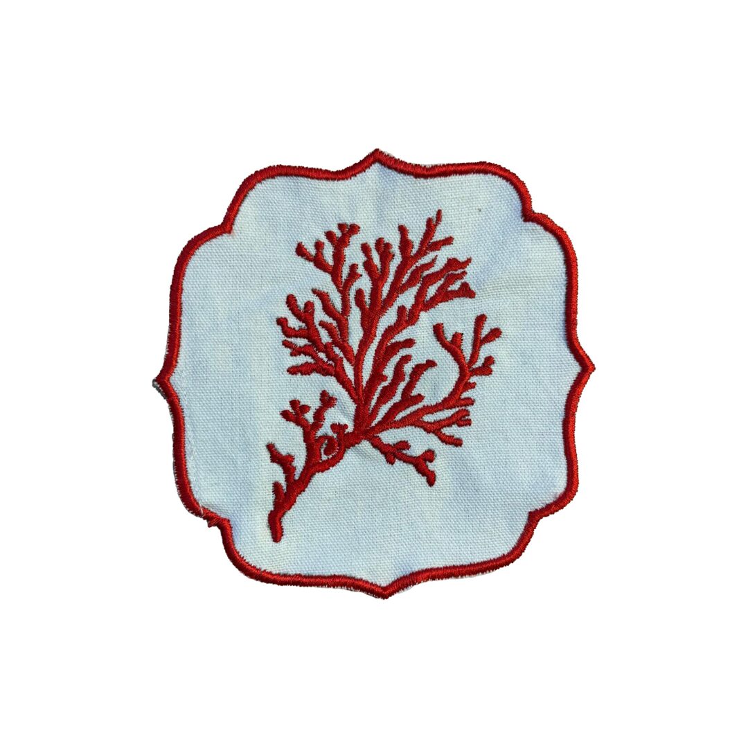 les-ottomans-hcn06-cocktail-servietten-handbestickt-baumwolle-2er-set image 1