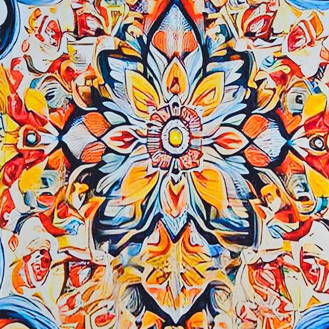 les-ottomans-tovaglia-tischdecke-aus-baumwolle-digital-bedruckt-ikat-floral-schm image 1