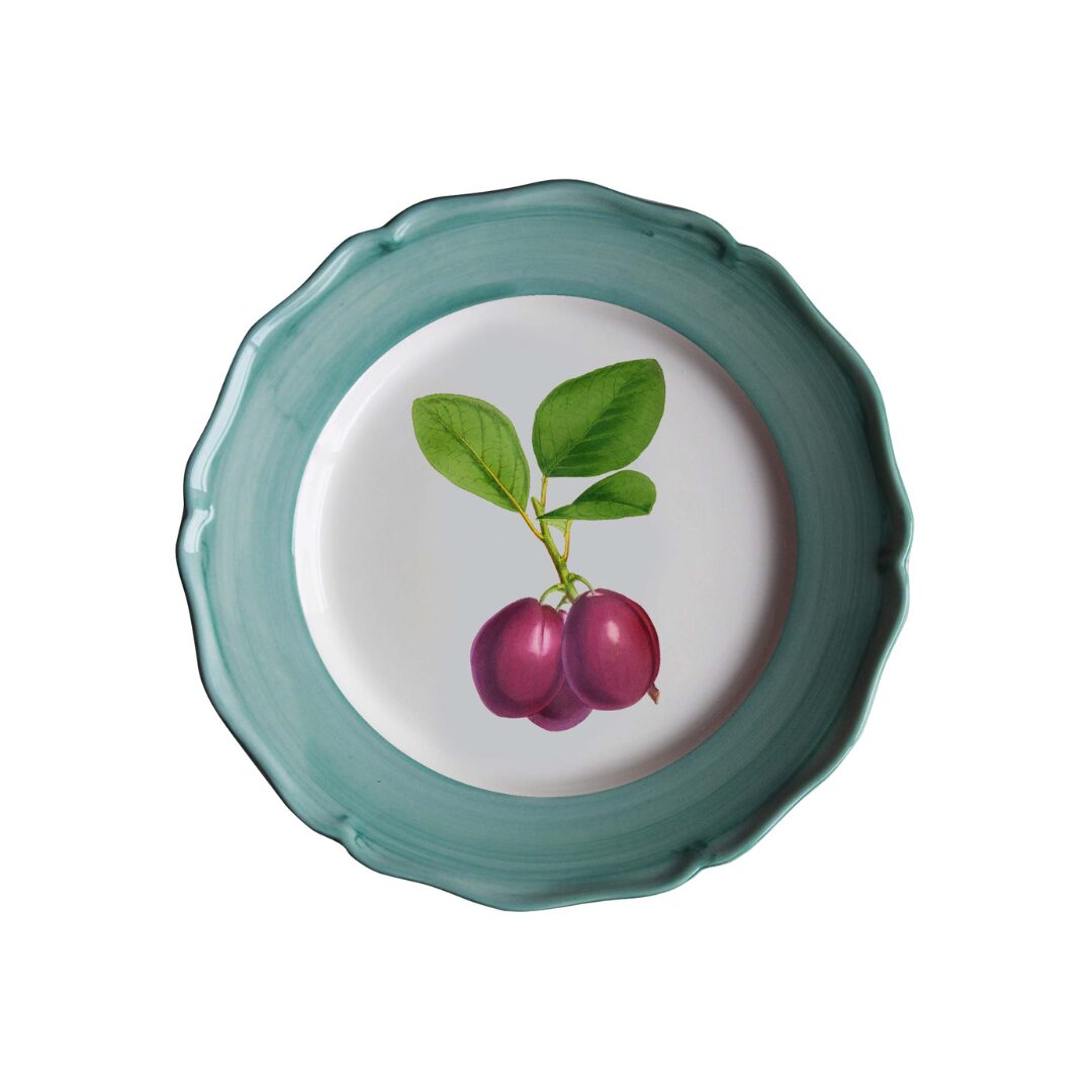 les-ottomans-dessert-teller-kirschen-botanica-keramik-handbemalt image 1