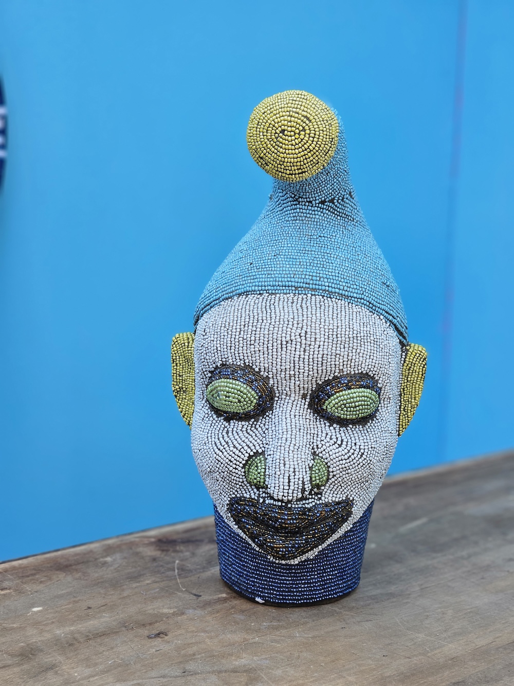 les-ottomans-teste-africane-con-perline-deko-skulptur-grande image 2