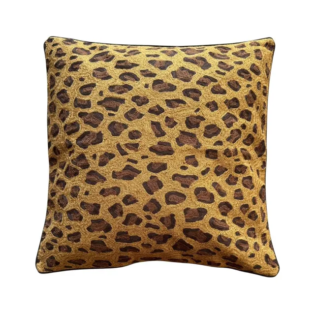 les-ottomans-federa-ebc71-kissenbezug-samt-mit-leoparden-stickerei image 1