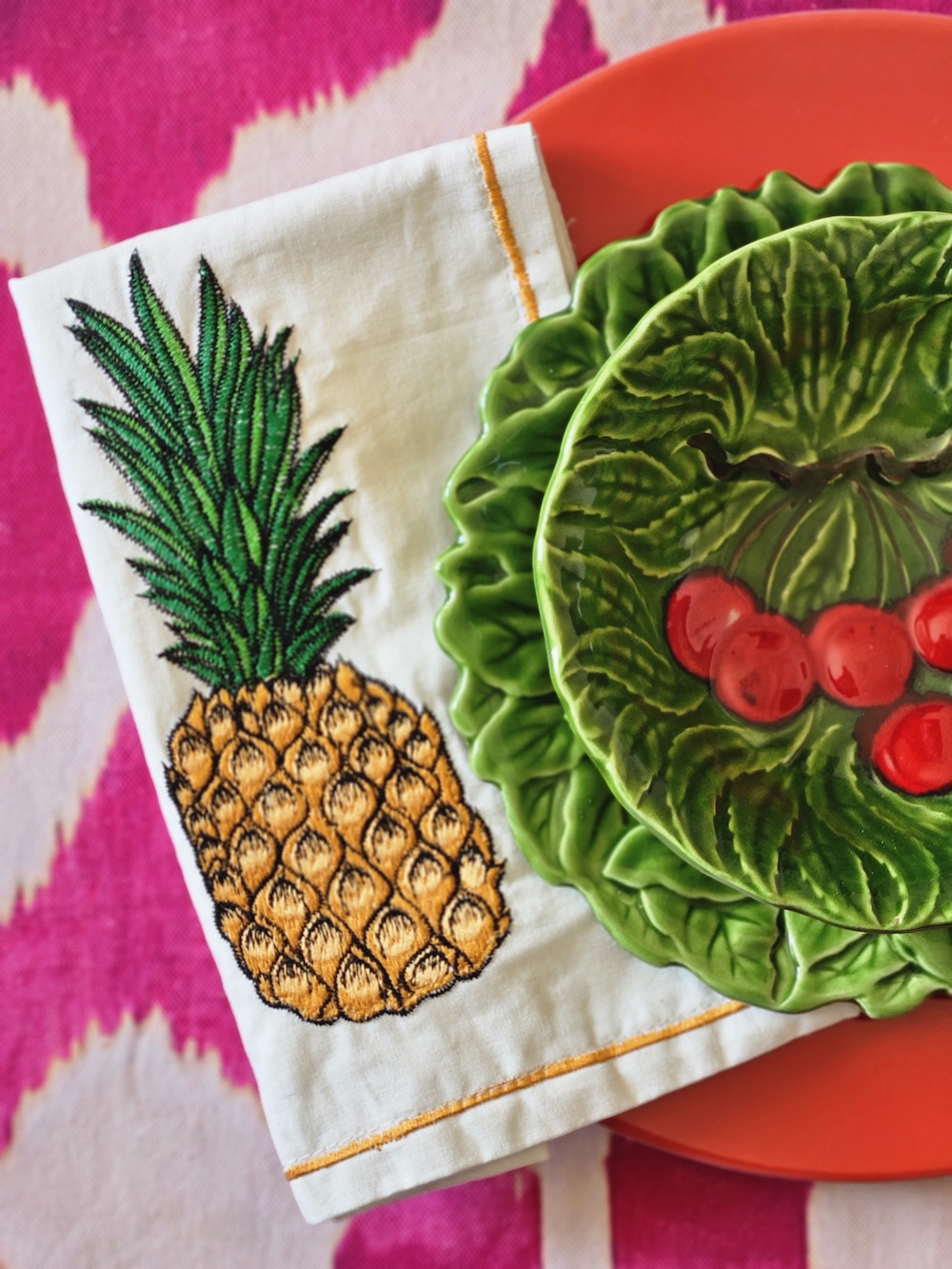 les-ottomans-ananas-servietten-aus-baumwolle-bestickt-2er-set image 3
