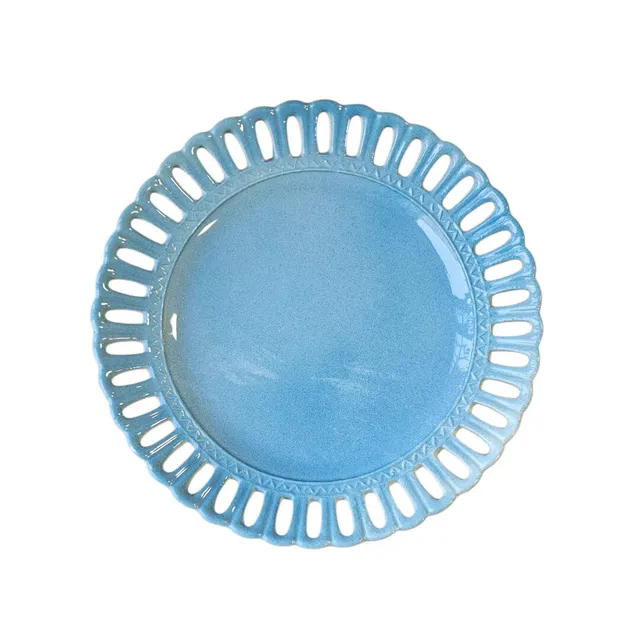 les-ottomans-lace01-platzteller-keramik-spitzenrand-handbemalt image 1