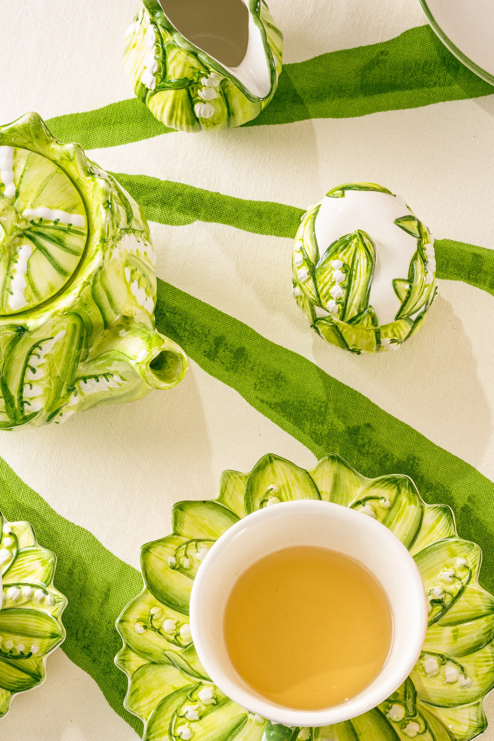 les-ottomans-lily-of-the-valley-zuckerdose-keramik-handbemalt image 2