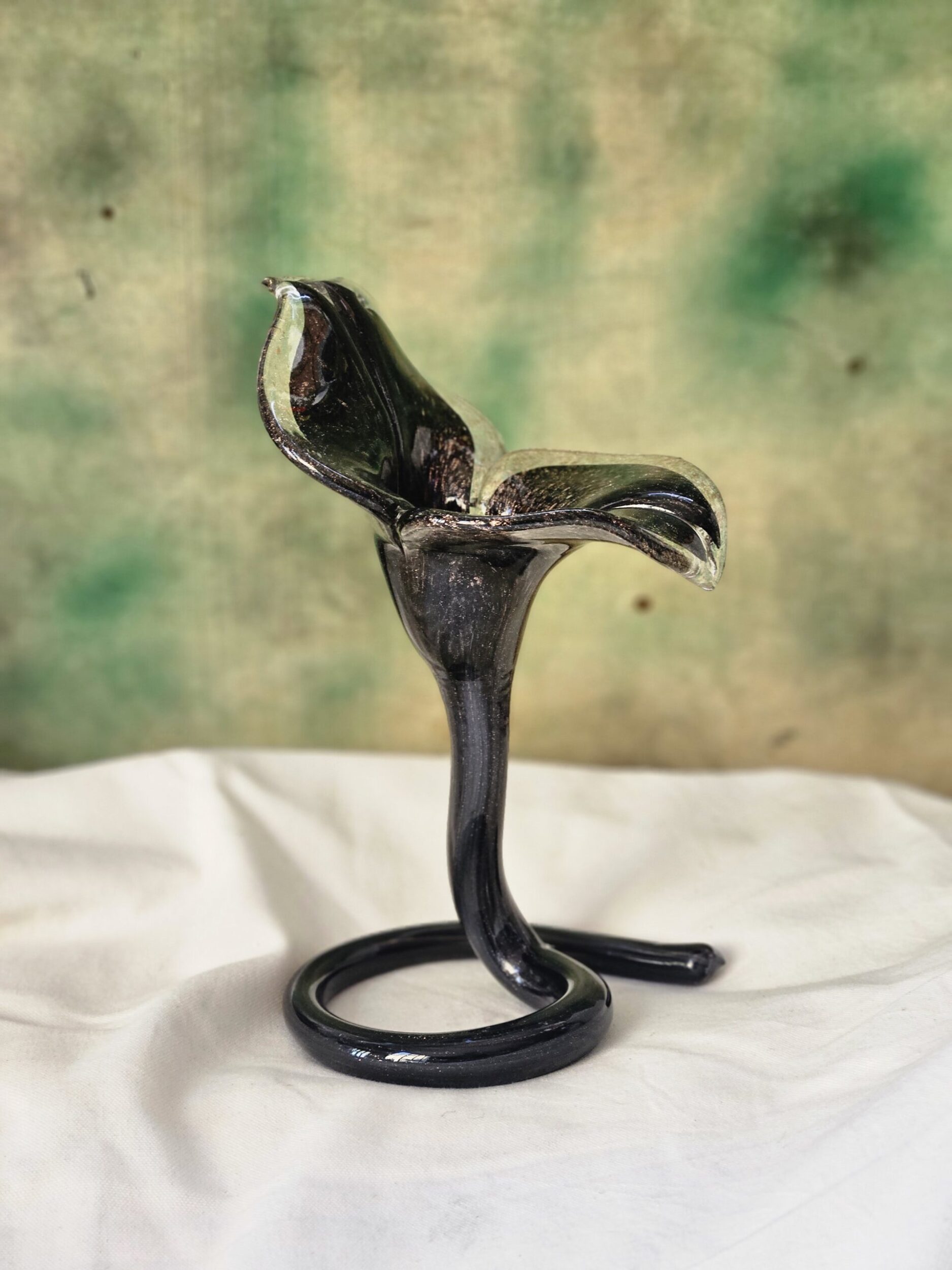 les-ottomans-kerzenhalter-black-orchid-glas image 2