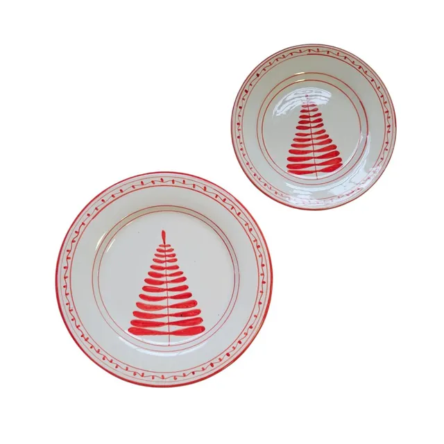 les-ottomans-albero-di-natale-teller-aus-keramik-handbemalt image 1