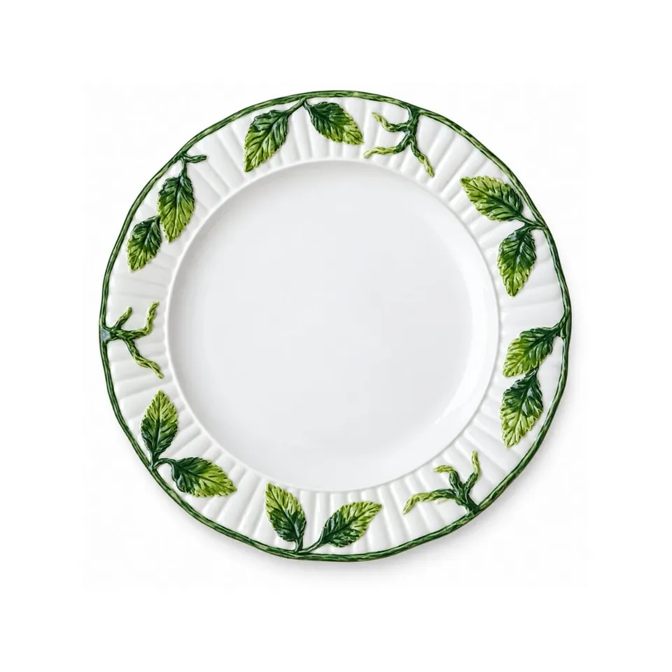 les-ottomans-greenery-grp02-keramik-speiseteller-handbemalt image 1