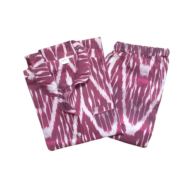 les-ottomans-pyjama-baumwolle-ikat-pj04-langarm image 1