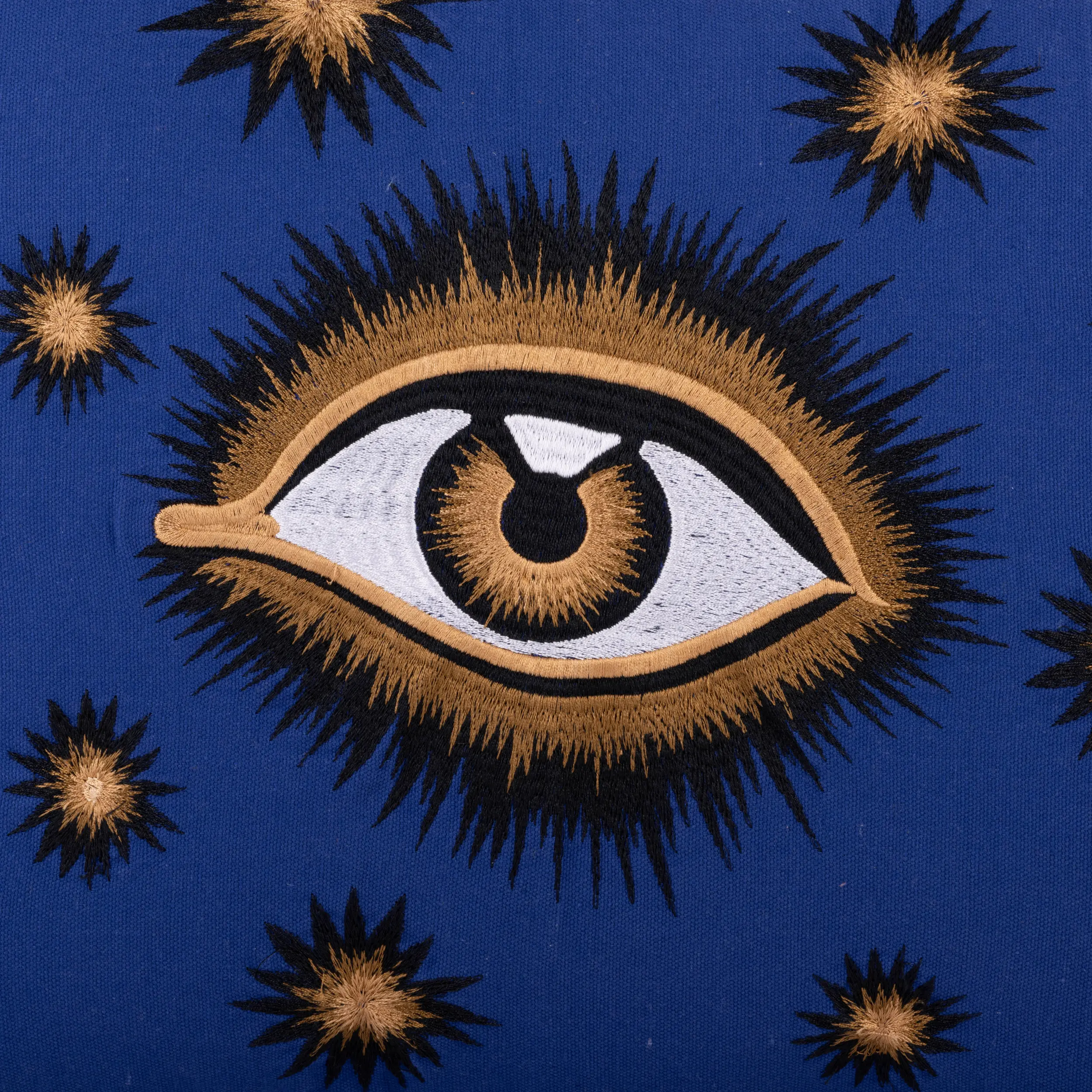 les-ottomans-eycb05-kissenbezug-baumwolle-blau-auge-handbestickt image 2