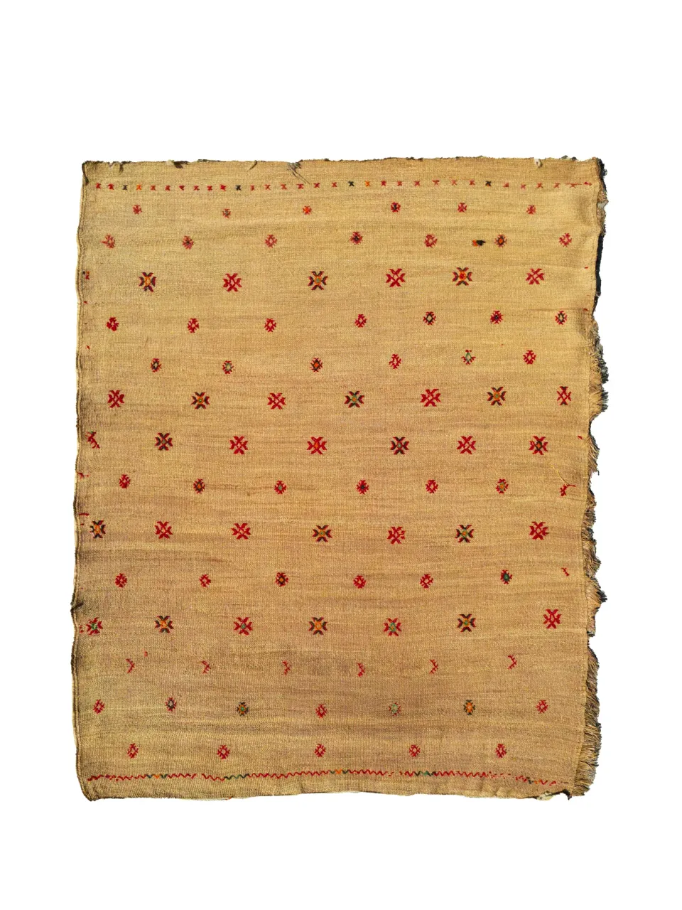 les-ottomans-vintage-mauretanische-matte-aus-stroh-handbestickt image 1