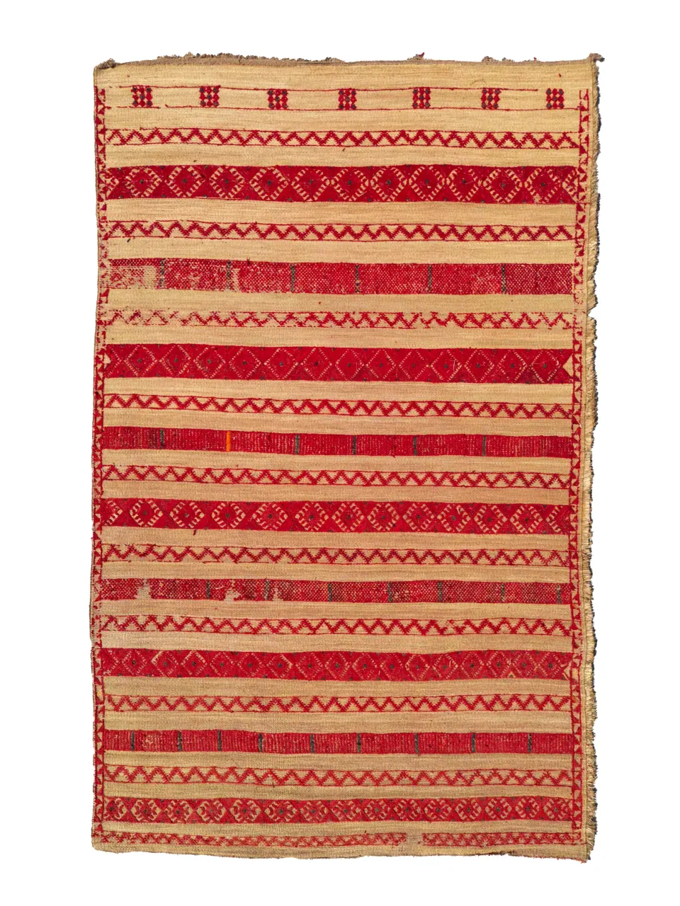 les-ottomans-mauritanische-matte-vintage-stroh-handbestickt-2 image 1