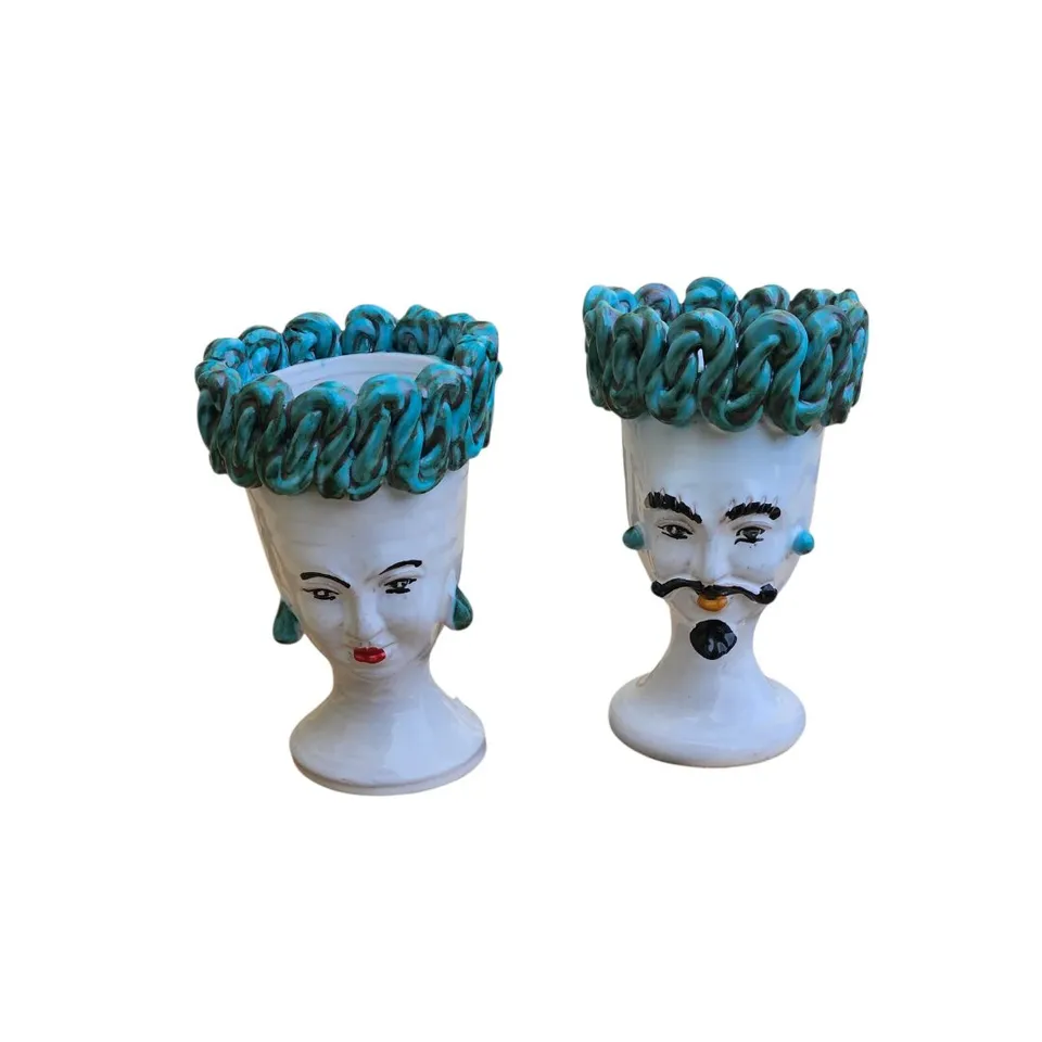 les-ottomans-sicily-sculpture-vase-aus-keramik-handbemalt-set-aus-2 image 1