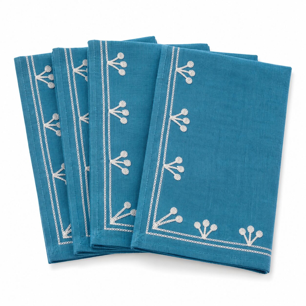 les-ottomans-npe34-servietten-baumwolle-bestickt-ikat-4er-set image 1