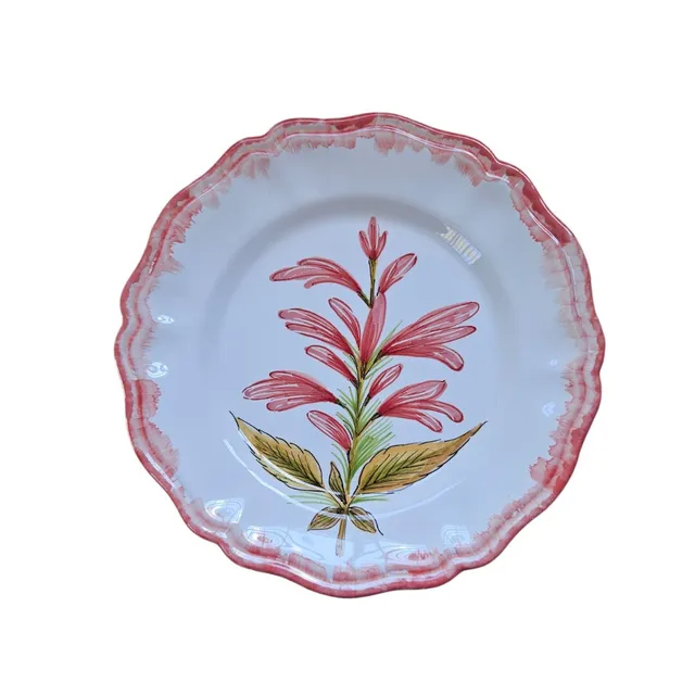 les-ottomans-fiore-rosa-teller-flach-handbemalt-keramik image 1