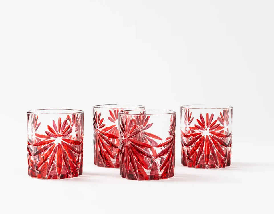 les-ottomans-trinkglas-tumbler-rot-handbemaltes-kristallglas image 1