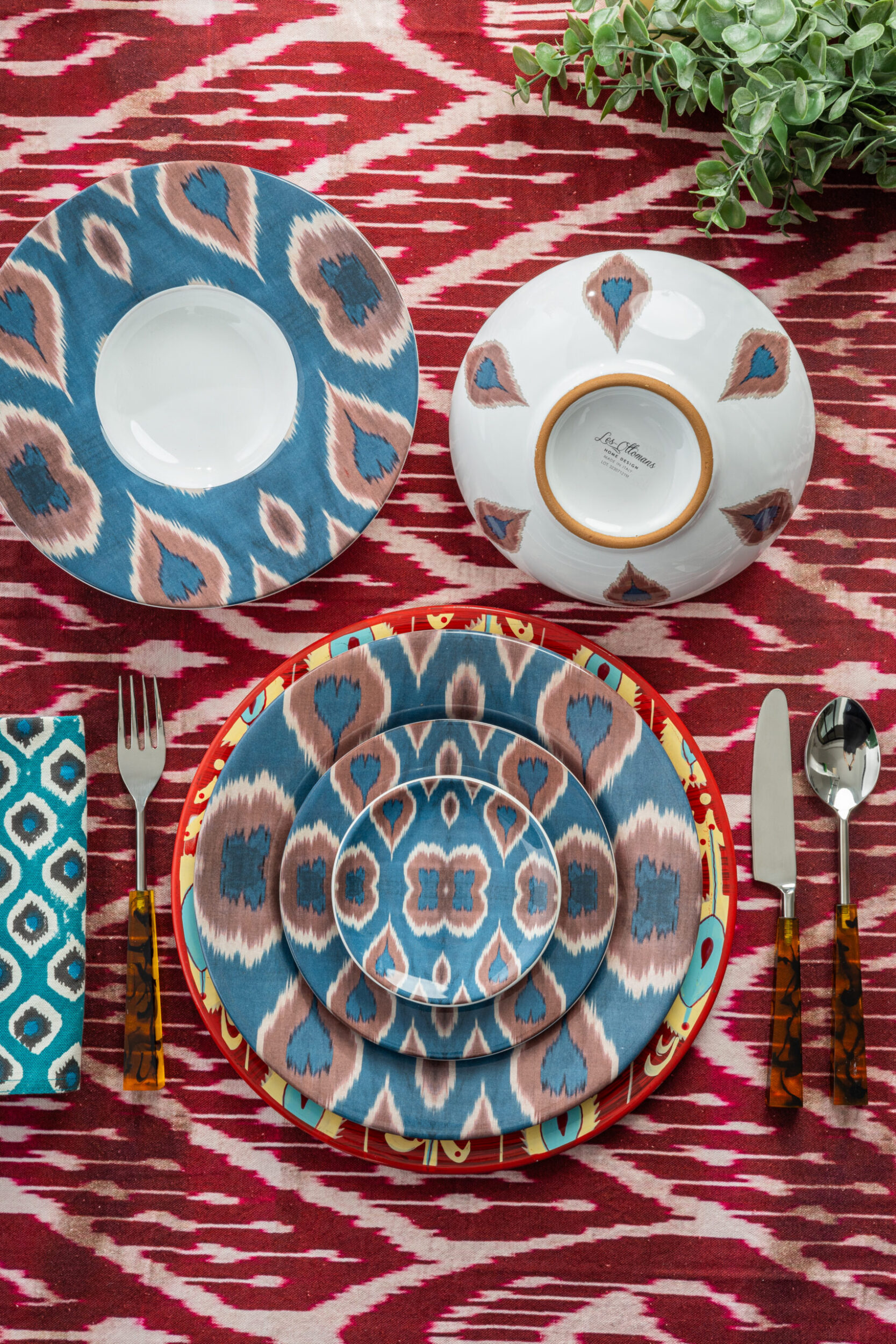 les-ottomans-ikat-keramikschale-sch-ssel-bunt image 2