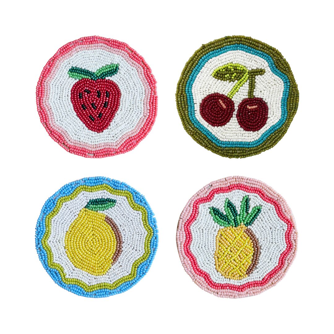 les-ottomans-perlen-untersetzer-bec06-frucht-mix-4er-set image 1