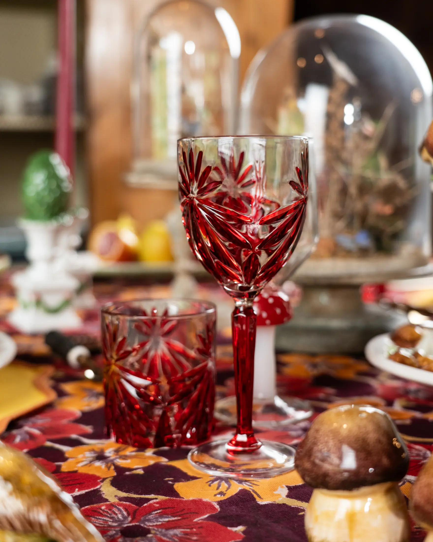 les-ottomans-trinkglas-tumbler-rot-handbemaltes-kristallglas image 2