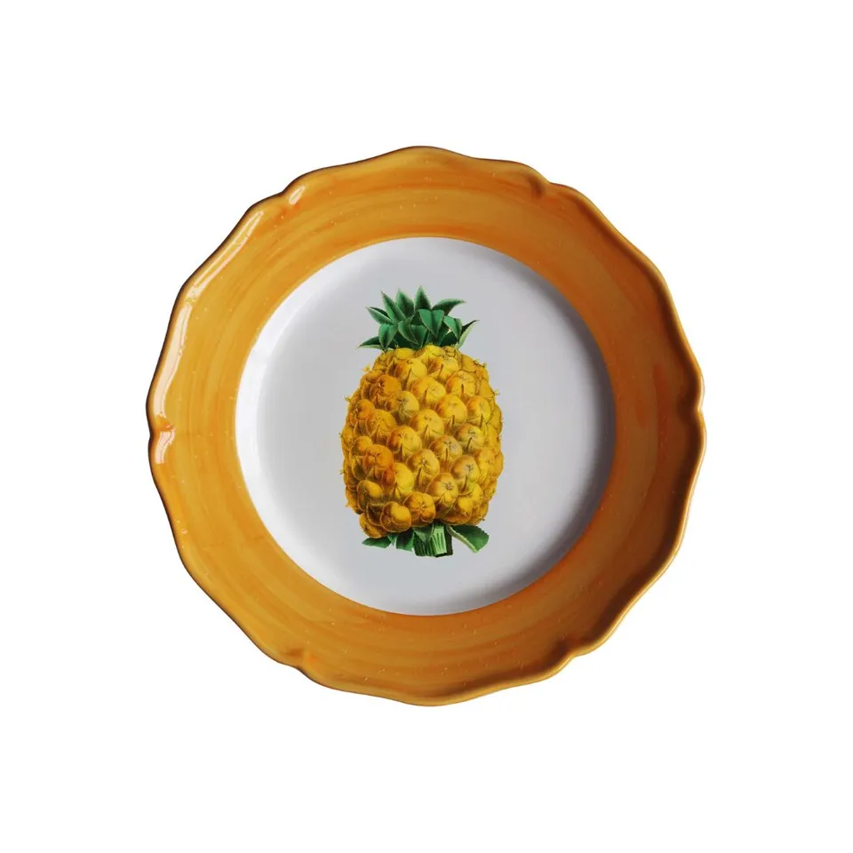 les-ottomans-botanica-dessertteller-ananas-handbemalte-keramik image 1