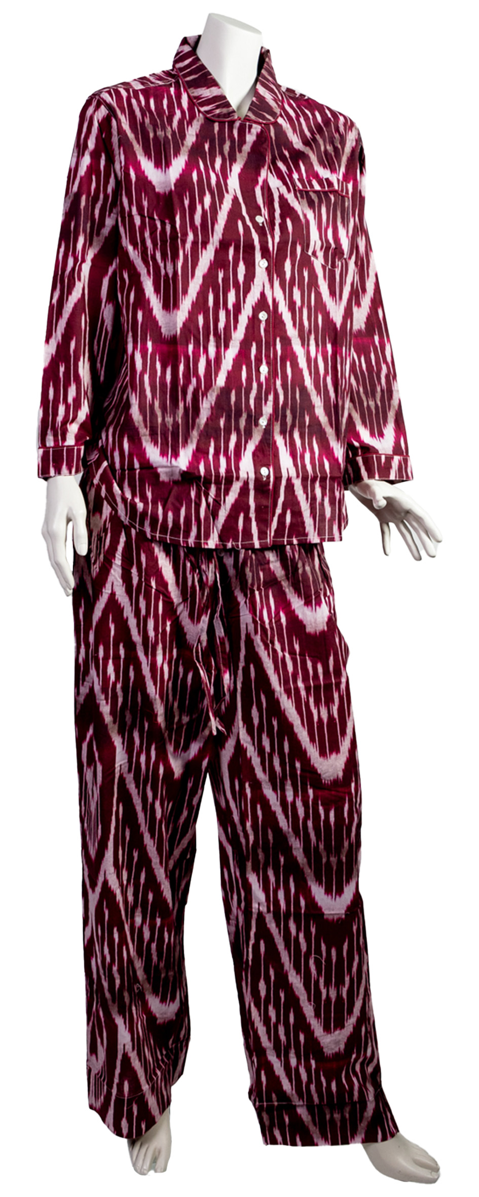 les-ottomans-pyjama-baumwolle-ikat-pj04-langarm image 2
