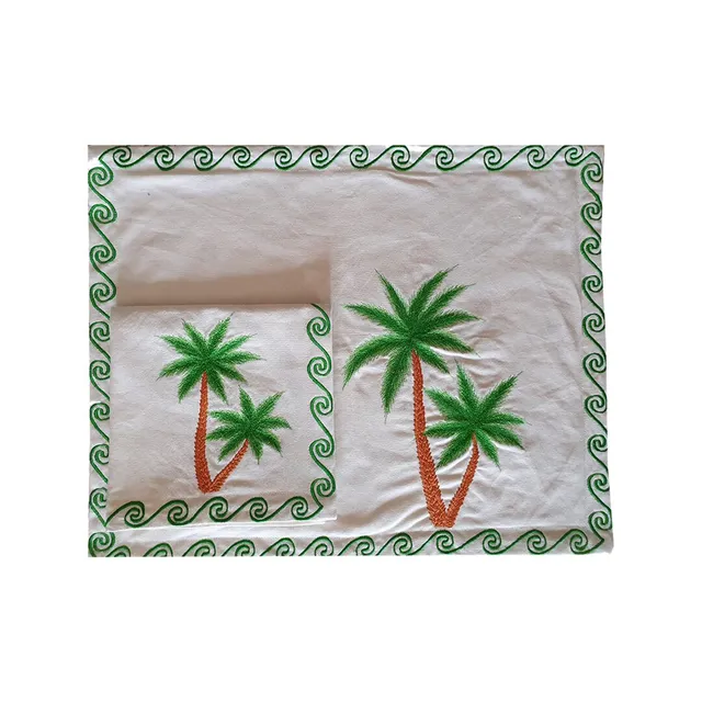 les-ottomans-palme-platzset-serviette-set-aus-bestickter-baumwolle image 1