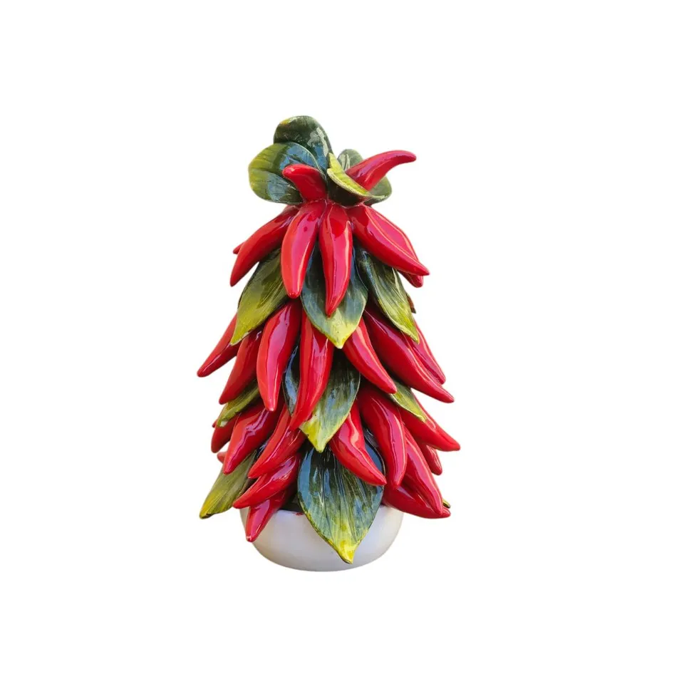 les-ottomans-peperoncini-pyramide-centerpiece-keramik-handbemalt image 1
