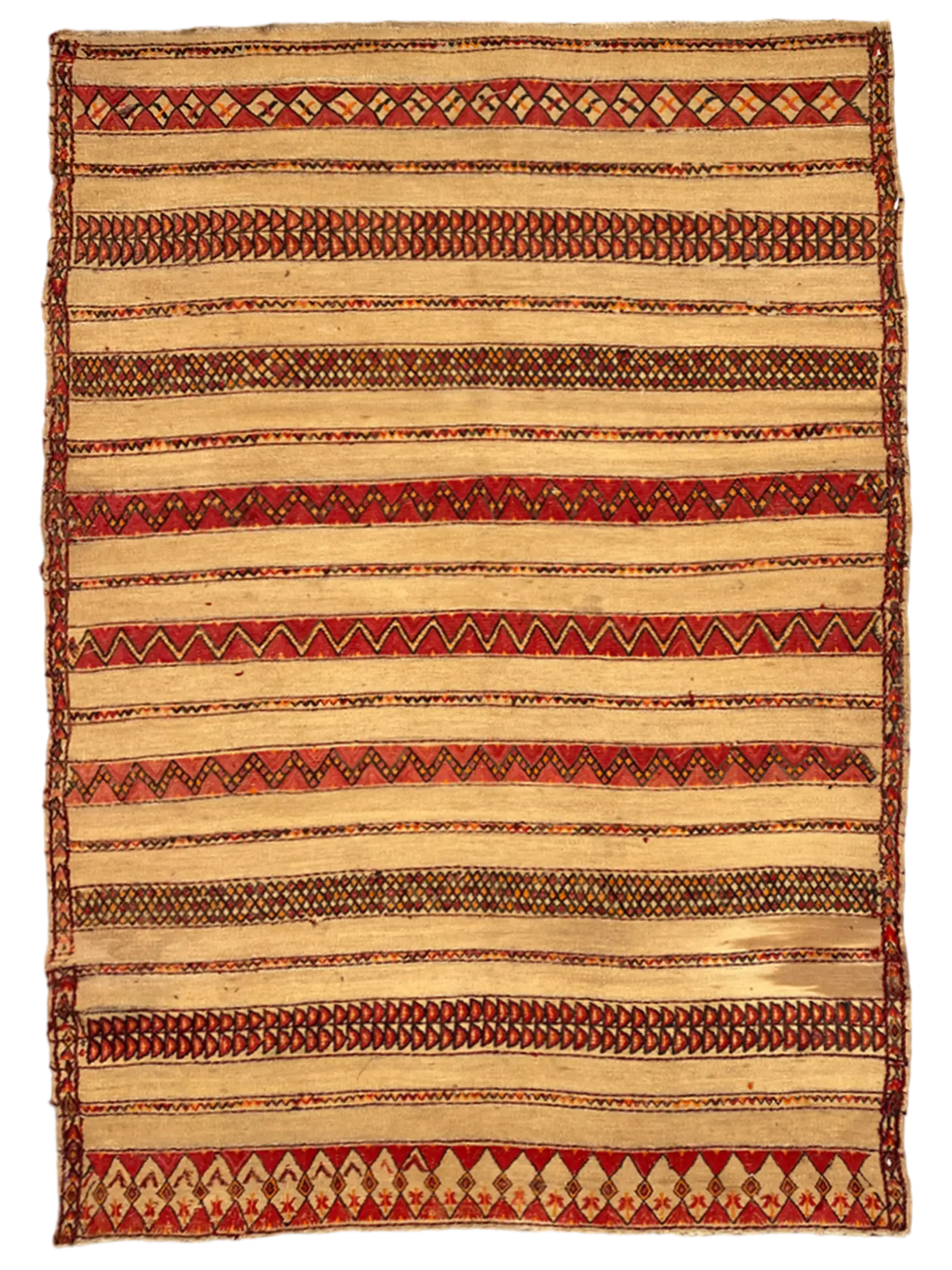 les-ottomans-mauritanische-matte-vintage-stroh-handbestickt image 1