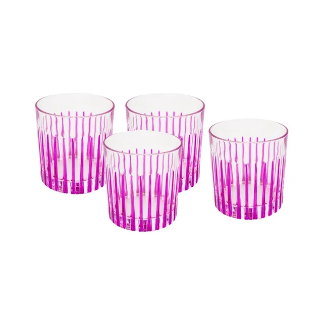 les-ottomans-tumbler-4er-set-kristall-rosa-handbemalt-murano image 1