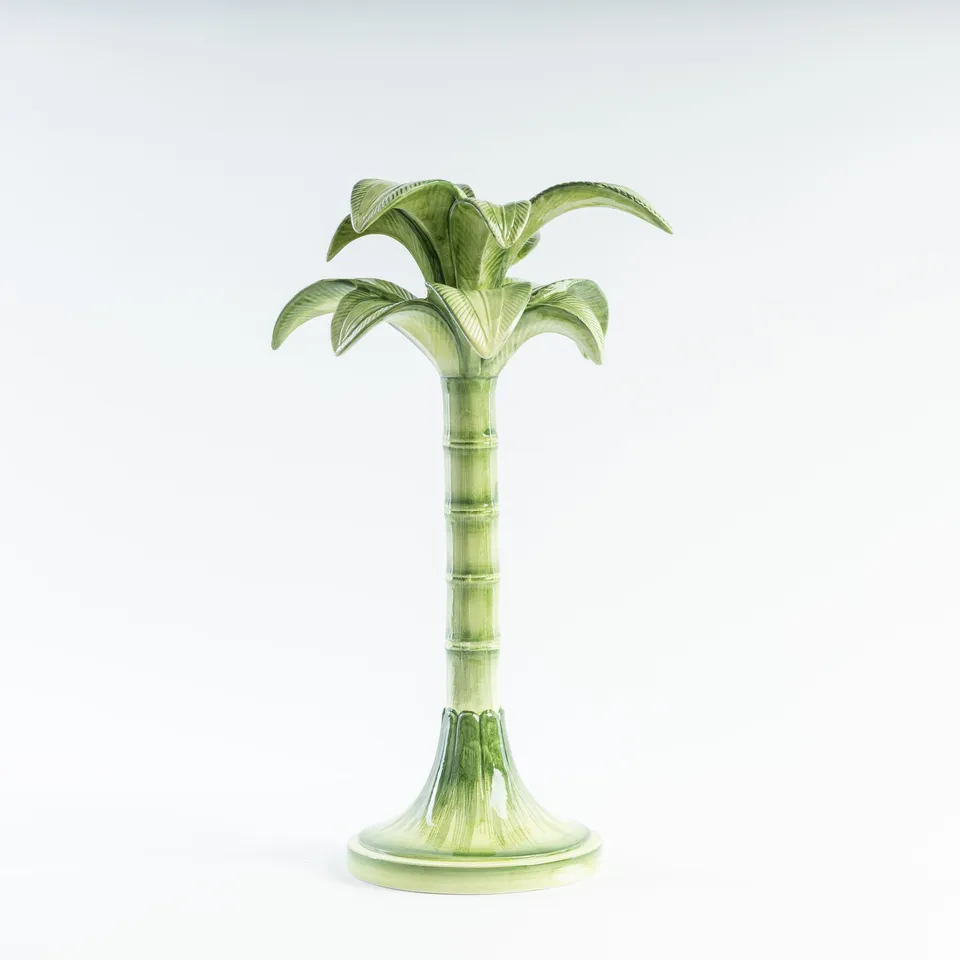 les-ottomans-palma-verde-kerzenhalter-grande-mar04-handbemalte-keramik-palme image 1