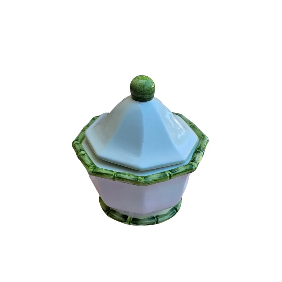 les-ottomans-dose-mit-deckel-aus-handbemalter-keramik image 1