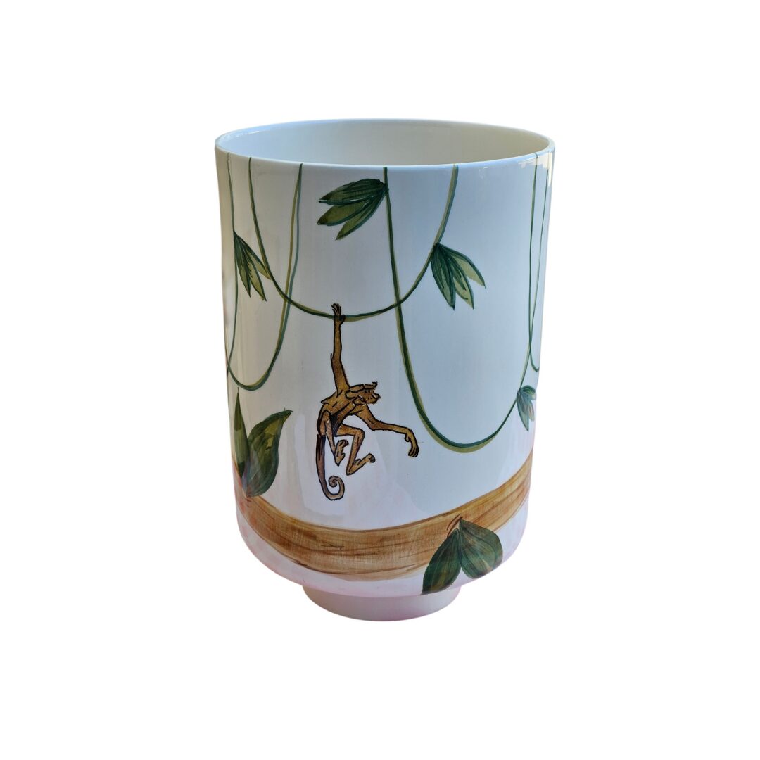 les-ottomans-keramikvase-handbemalt-palme image 1