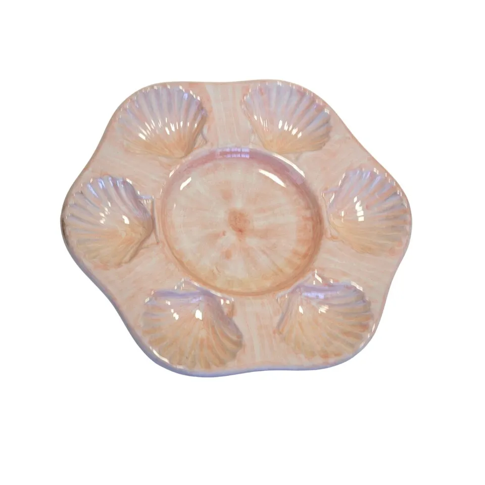 les-ottomans-muschel-teller-rosa-handbemalt image 1