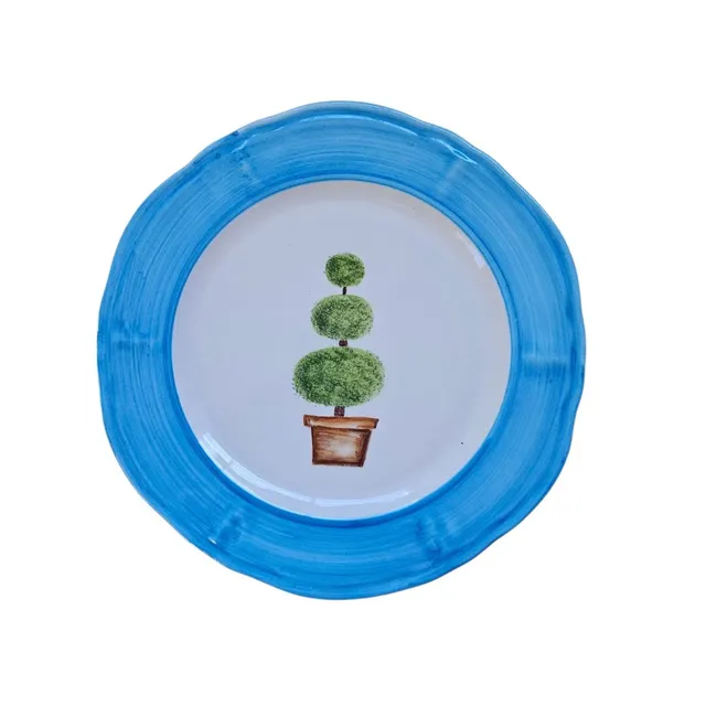 les-ottomans-topiaria-blu-essteller-keramik-handbemalt image 1