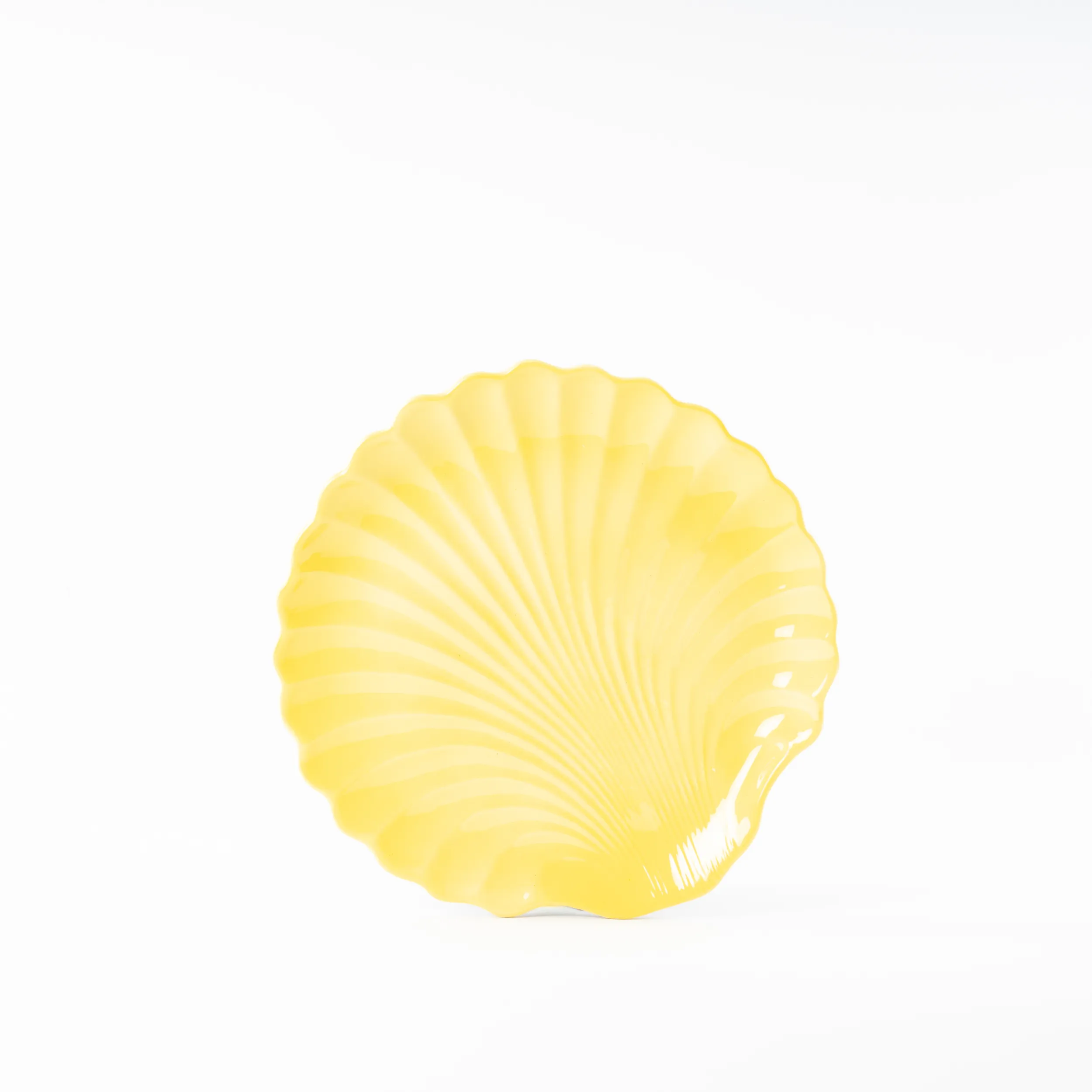 les-ottomans-shell-speiseteller-aus-keramik-handbemalt-gelb image 1