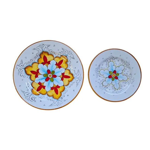 les-ottomans-teller-set-2-teilig-keramik-handbemalt-stella-floreale image 1