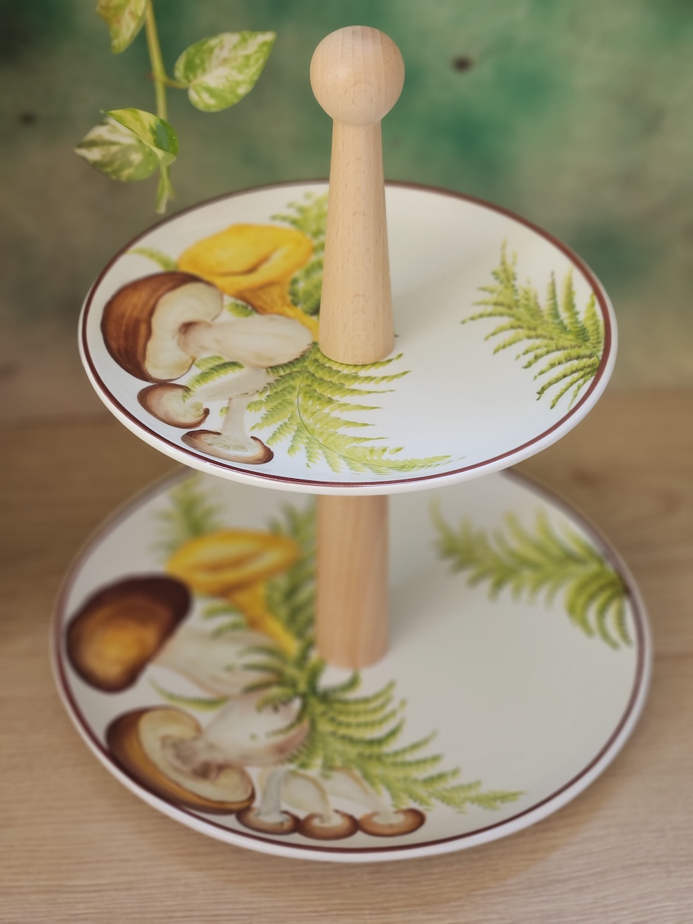 les-ottomans-alzata-per-dolci-in-keramik-pilz-form-handbemalt image 3