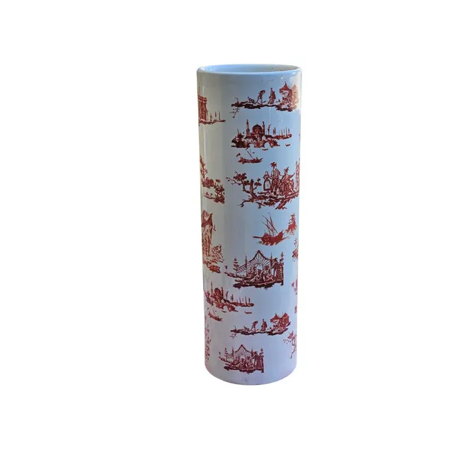 les-ottomans-vase-aus-keramik-mit-handapplizierter-decalcomania image 1
