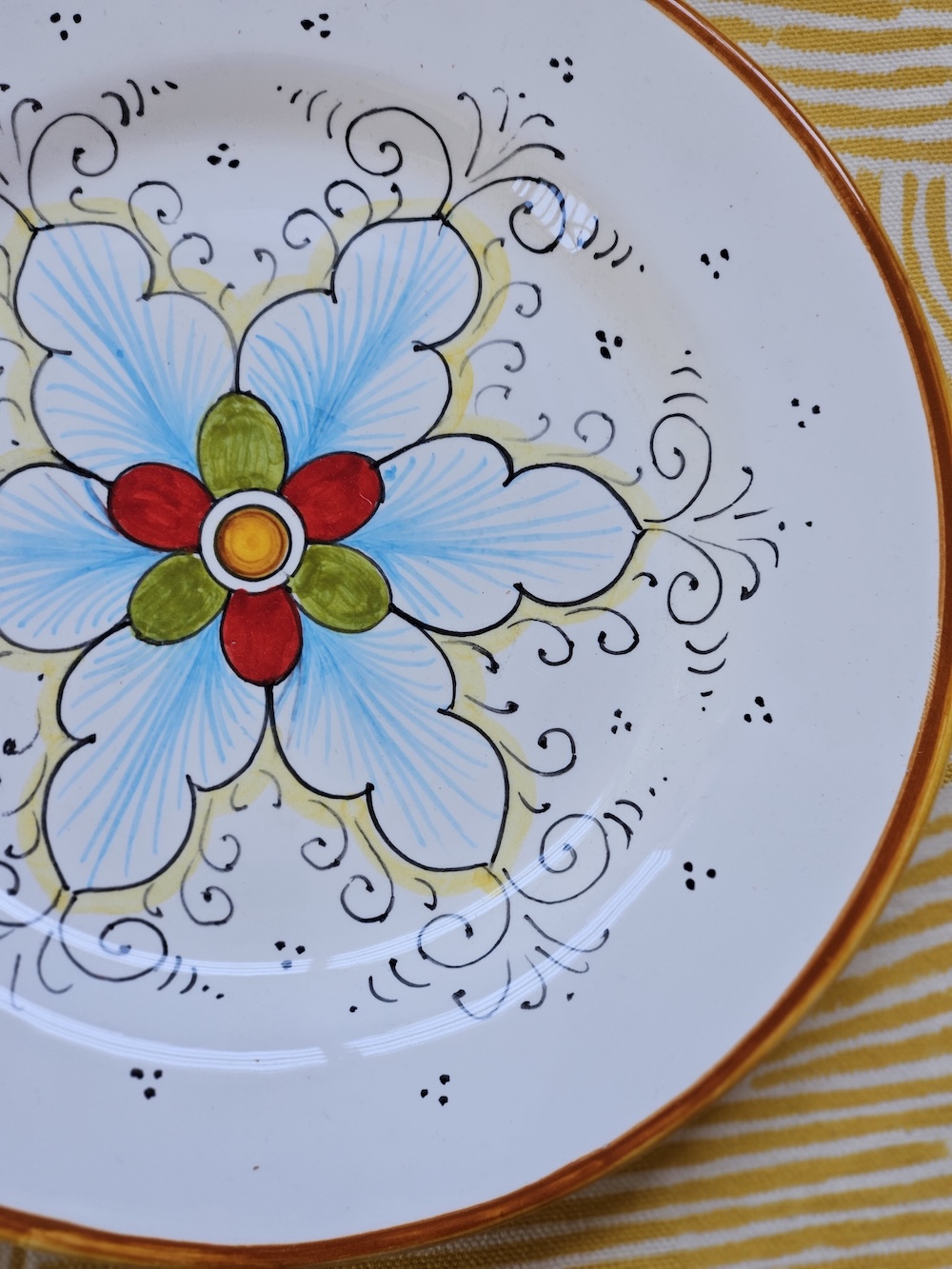 les-ottomans-teller-set-2-teilig-keramik-handbemalt-stella-floreale image 3