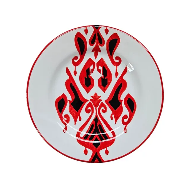les-ottomans-ikat-essteller-aus-handbemalter-keramik image 1