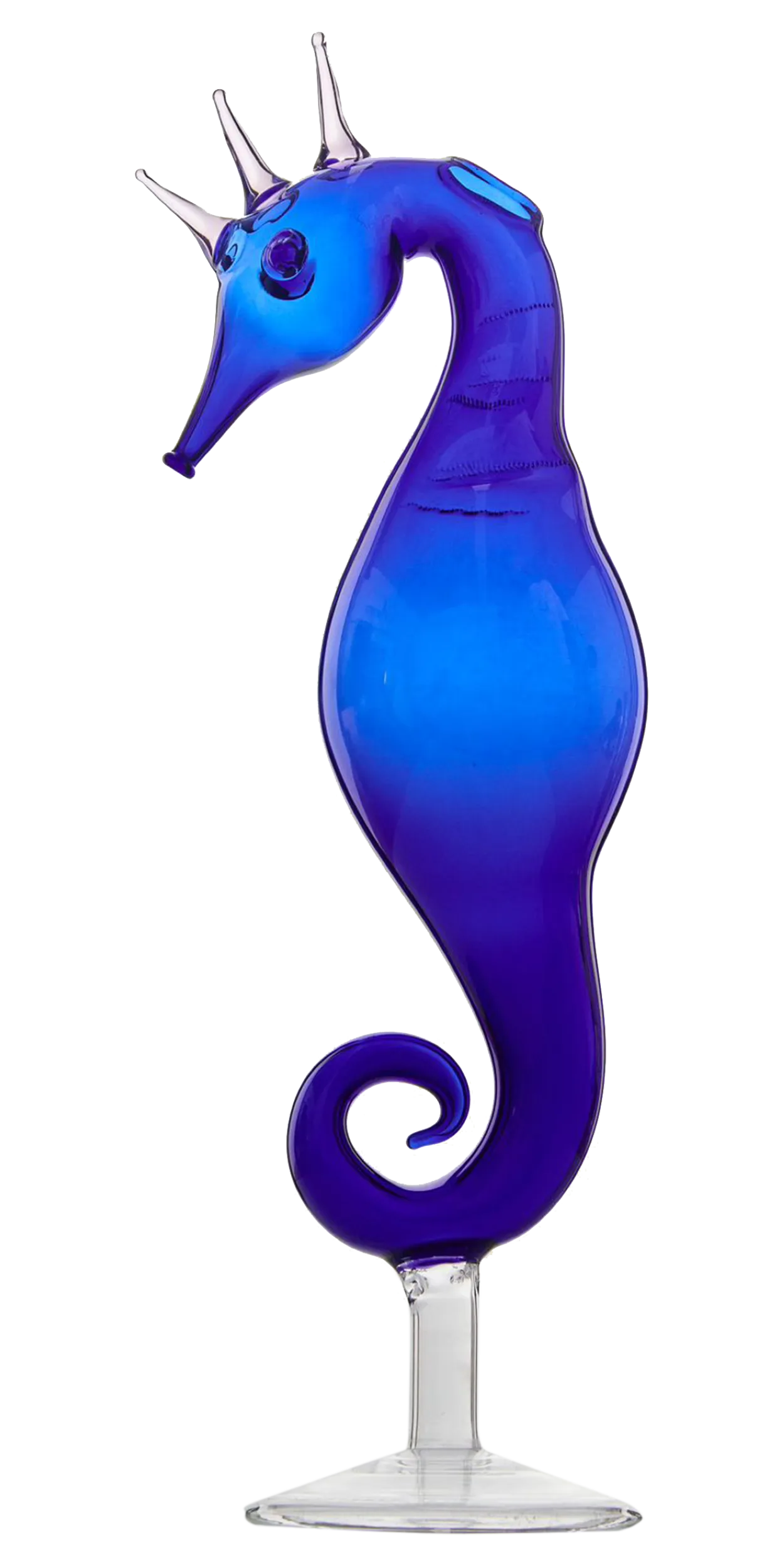 les-ottomans-cocktailglas-blaue-seepferdchen-relief image 1