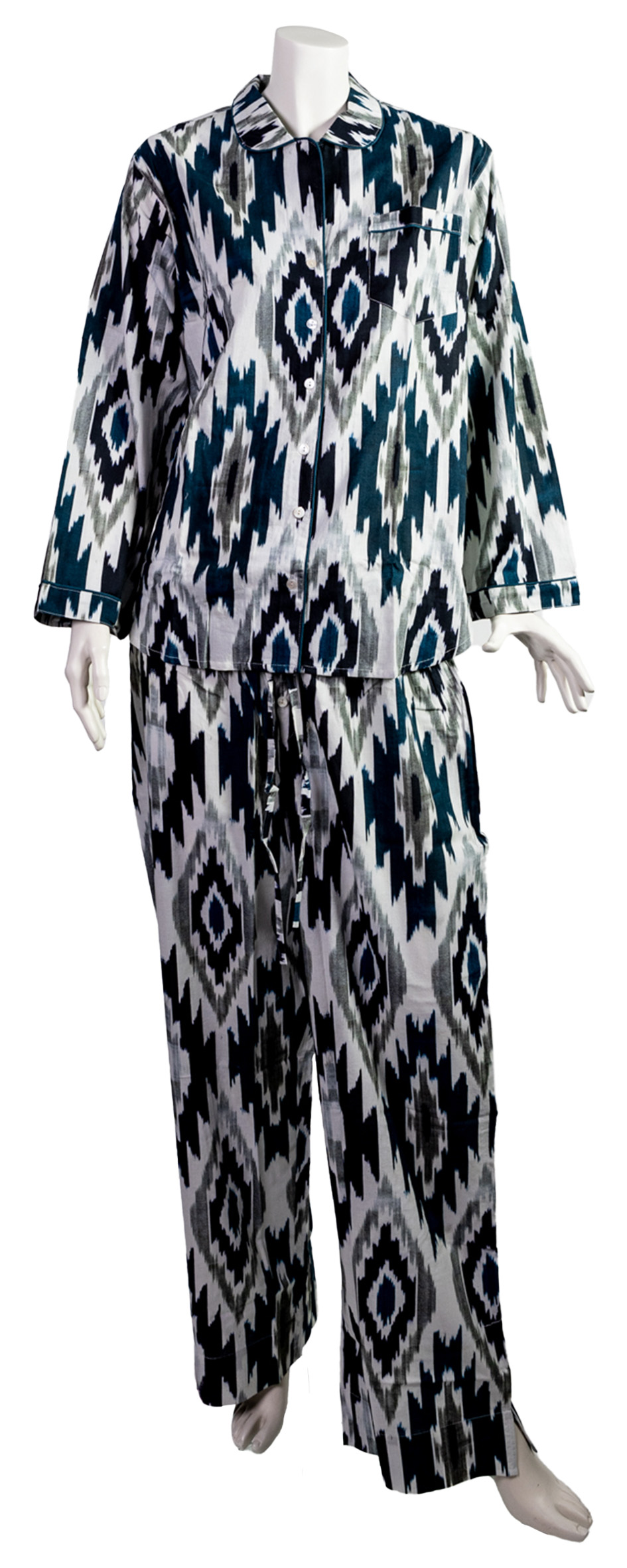 les-ottomans-pj05-pyjama-aus-bedruckter-baumwolle image 2