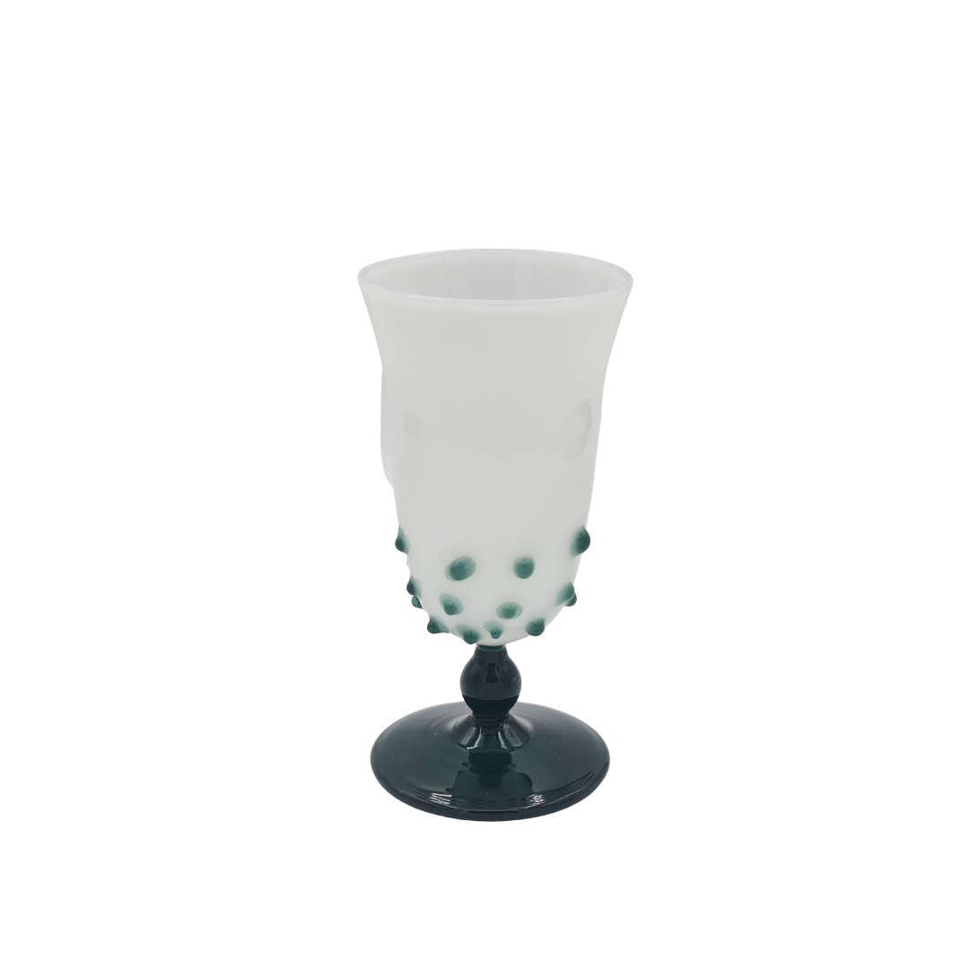 les-ottomans-glas-green-dots-bunter-trinkbecher image 1