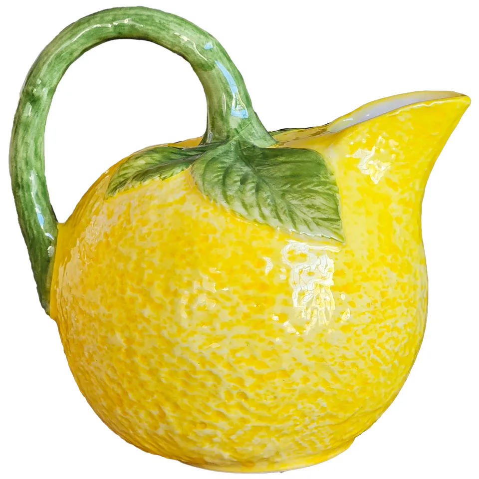 les-ottomans-frj01-karaffe-aus-keramik-handbemalt-limone-1-liter image 1