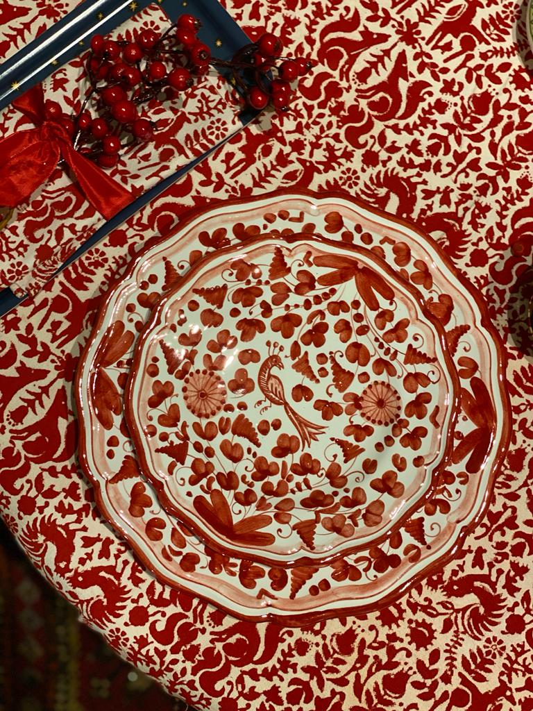 les-ottomans-essteller-v-gel-und-blumen-keramik-handbemalt image 2