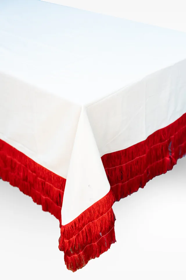 les-ottomans-tischdecke-aus-baumwolle-mit-roten-fransen image 1
