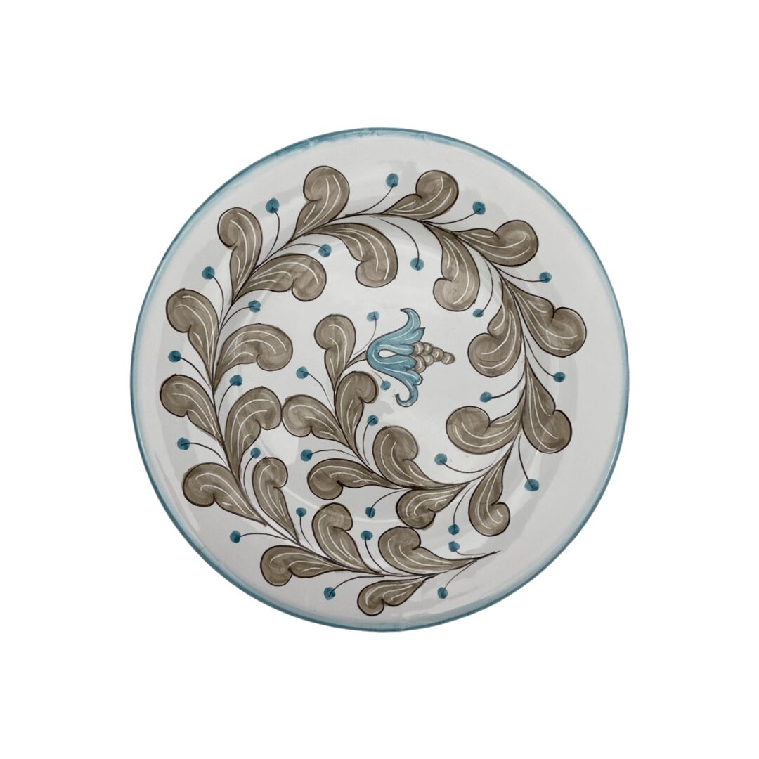 les-ottomans-dessertteller-keramik-handbemalt-mit-floralem-muster image 1