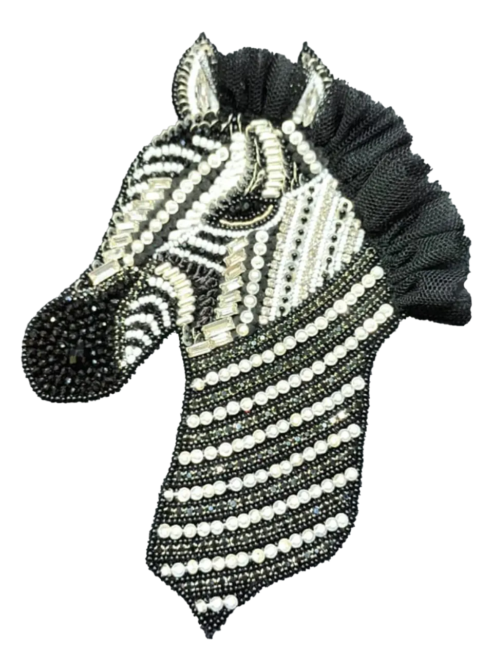 les-ottomans-brosche-zebra-handgestickt image 1