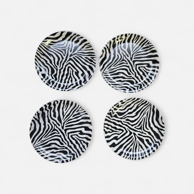 les-ottomans-sottobicchieri-zebra-print-untersetzer-set-4-tlg image 1