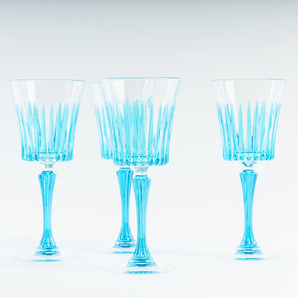 les-ottomans-weingl-ser-blau-set-4-handbemalte-kristallgl-ser-murano image 1
