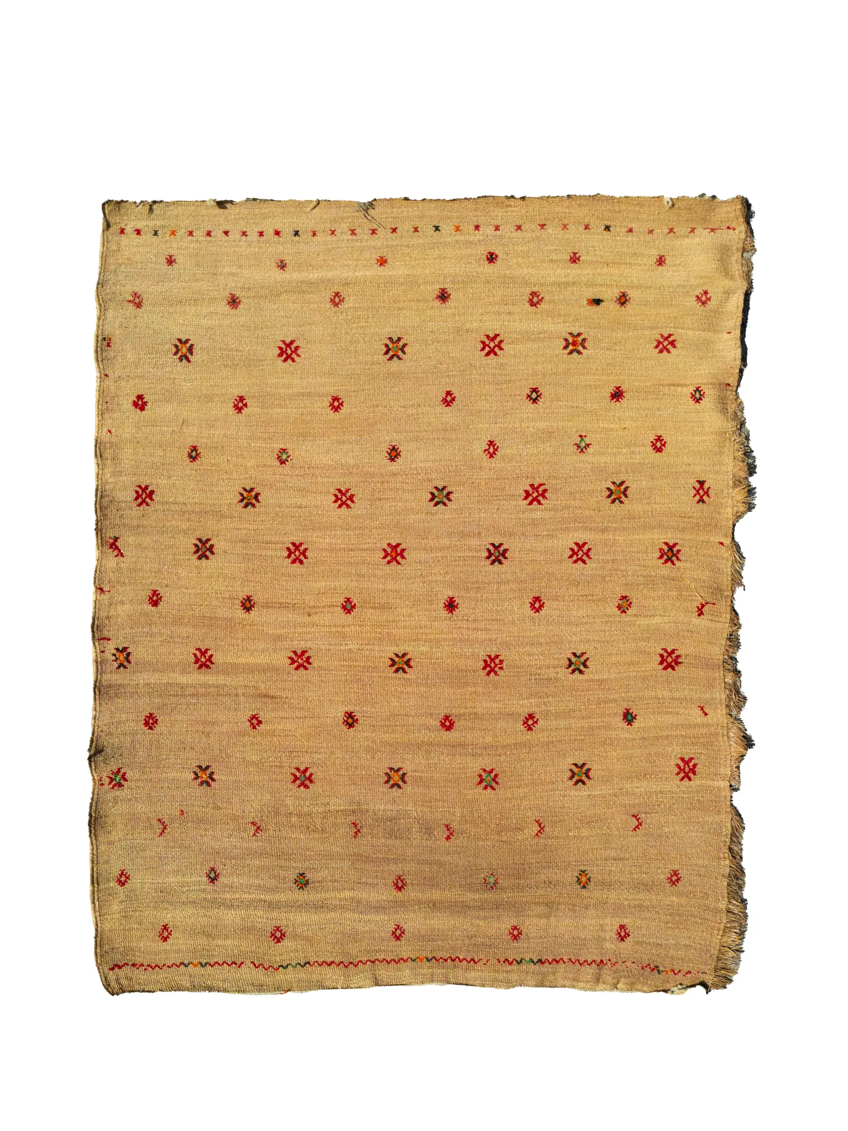 les-ottomans-vintage-mauretanische-matte-aus-stroh-handbestickt image 1